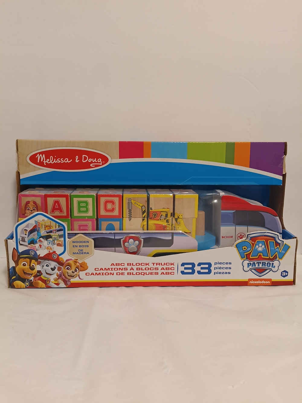 Melissa & Doug Paw Patrol ABC Block Truck - Red/Blue